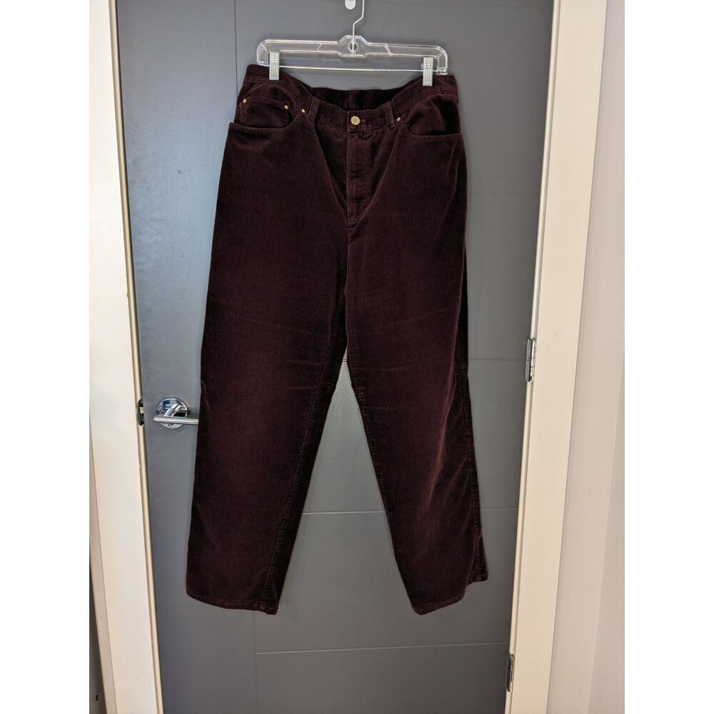 Vintage Ralph Lauren Lauren Jeans Co Maroon Straight Leg Corduroys - 16